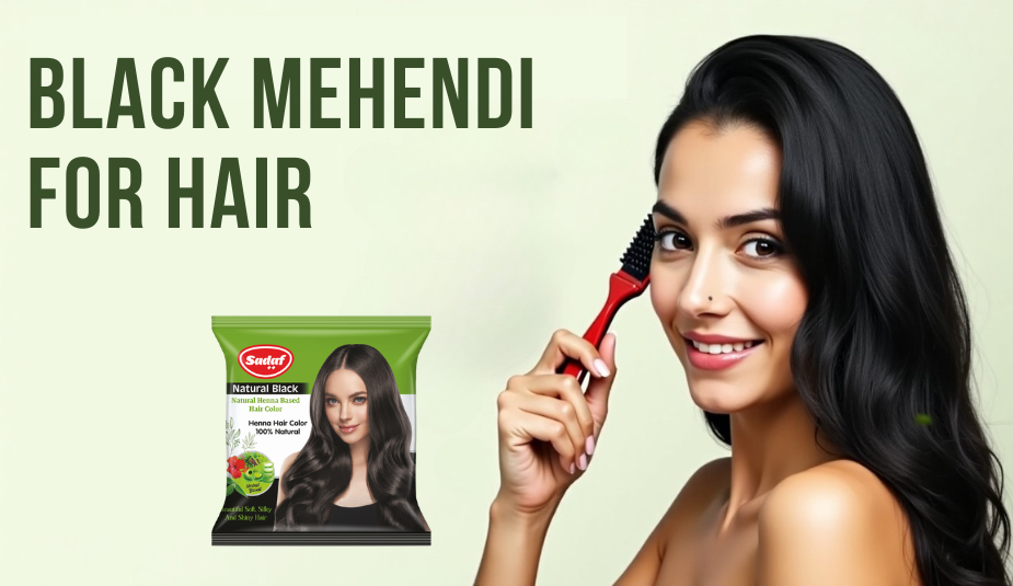 black mehendi for hair